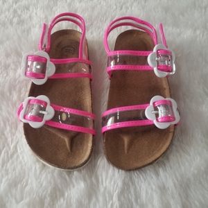 Wonder Nation Flower Footbed Slide Sandal